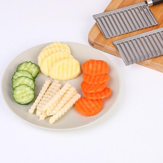 2 шт. Нержавеющая сталь Картофелерезка Измельчитель Овощи Фрукты Фигурный Гофрированный Слайсер Ингредиент для Яичного Салата Резак Кухонный Гаджет
