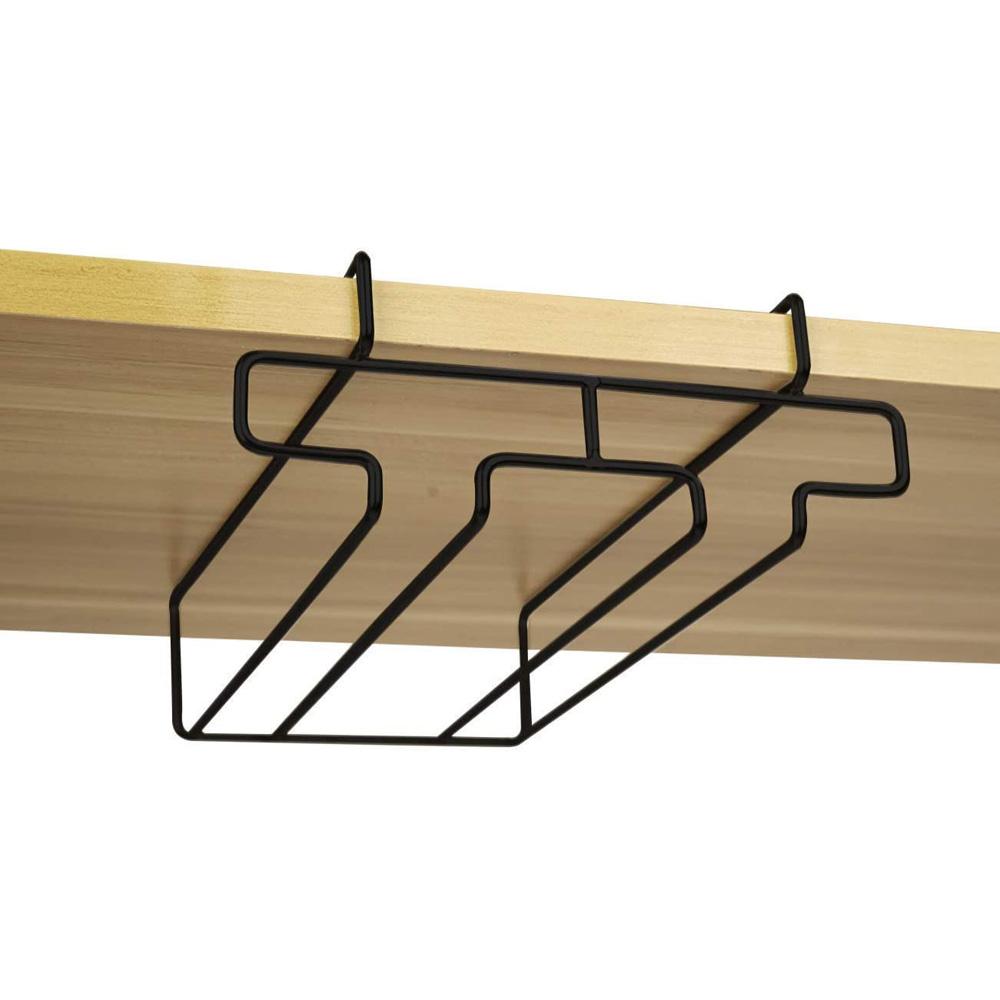 Storage Shelf Organizer Cabinet Bar Stemware Holder Cup Hanger Wine Glass Rack Hanging Rack