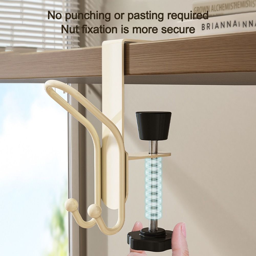 New 2-in-1 Fireplace Stocking and Garland Hanger Portable Multi-functional Hanging Bag Hook Adjustable Desk Side Holder