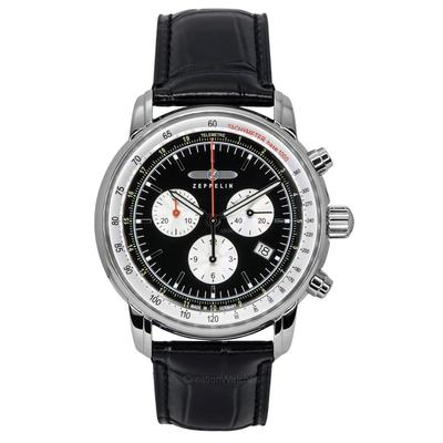 LZ 14 Marine Chronograph кожаный ремешок черный циферблат кварцевые мужские часы 88882