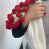 Готовый Букет-плед из Роз Цветы Розы Сделай сам Вязание крючком Стежок Пледы для Девочек Подарки на День Матери День Святого Валентина