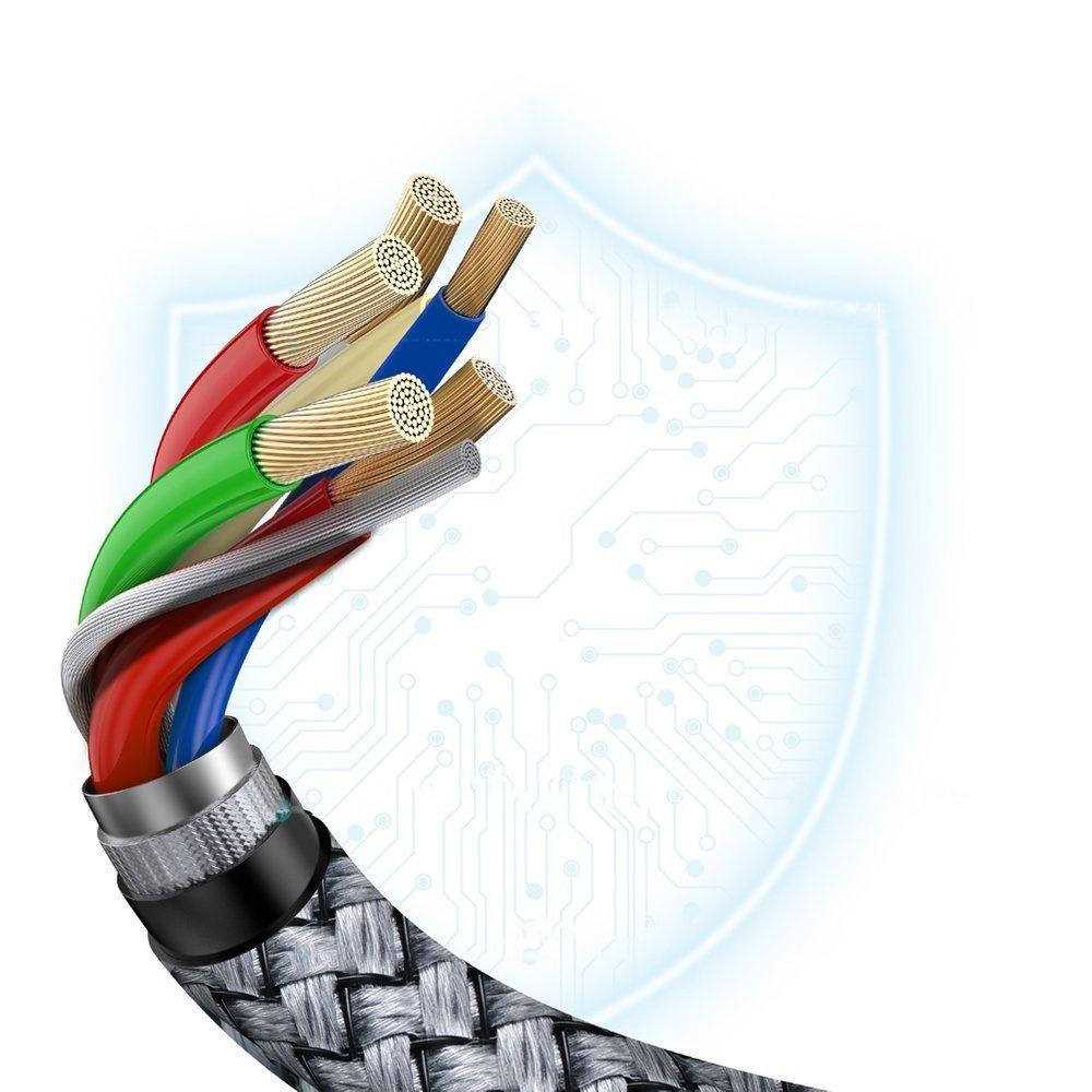 Choetech XCC-1002-GY USB-C - USB-C PD QC кабель 100Вт 5А 480Мб/с 1,8м - серый