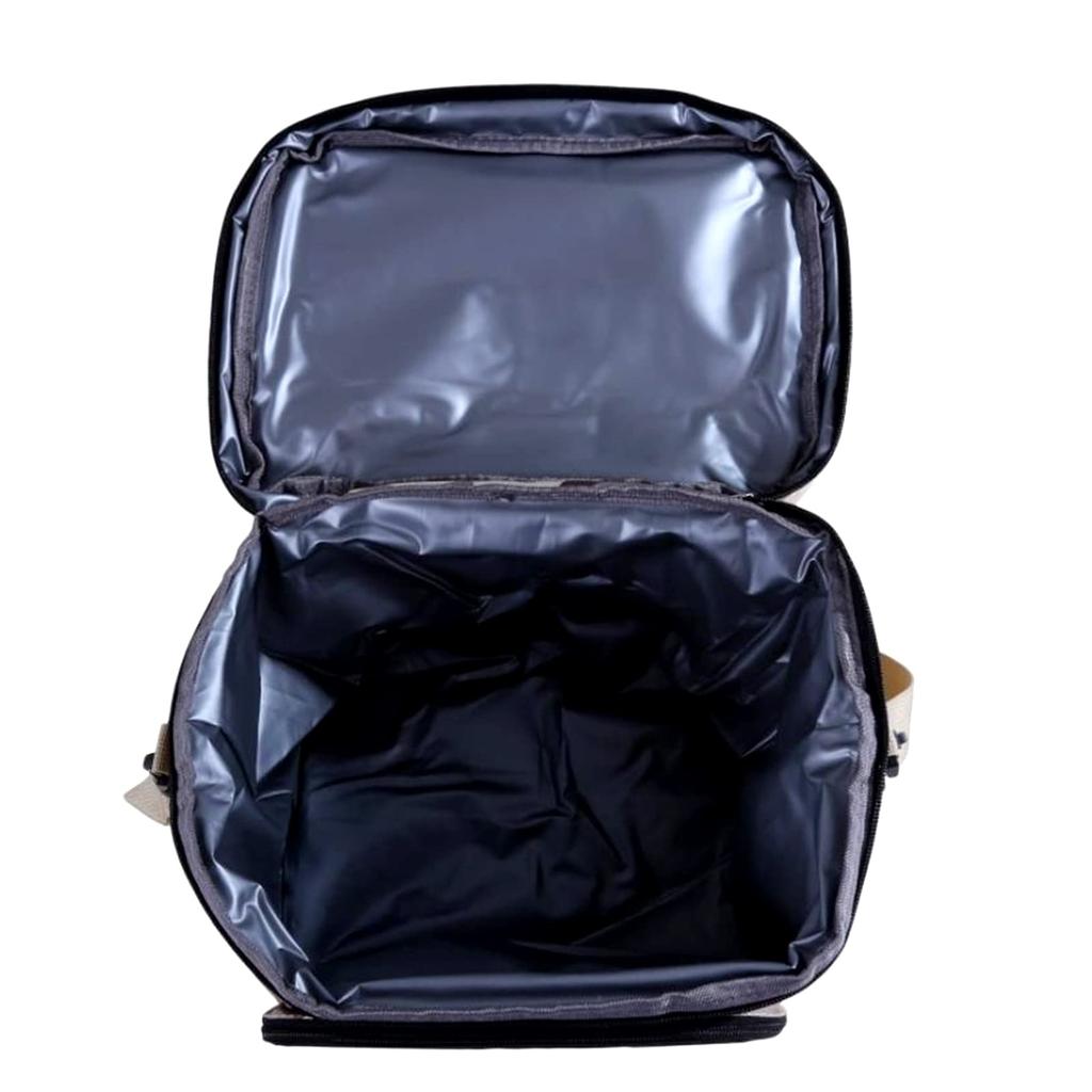 Сумка-холодильник мягкий для ланча тепло [SCGEHA], коробка, холодильник, маленький, коробка, сохранение, складной, на плечо, 2-сторонний (бежевый)