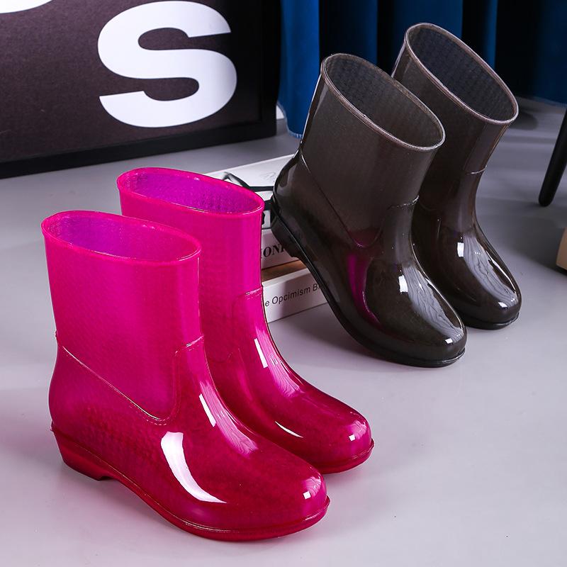 Женские короткие непромокаемые туфли без подкладки, быстросохнущие, нескользящие, для верхней одежды, короткие резиновые сапоги для взрослых без сетки