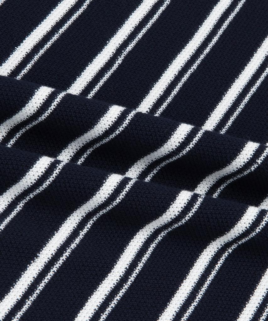 LACOSTE Мужской джемпер-поло с коротким рукавом, смешанная фактура букле, мультиполоска Ph578E-56G 166