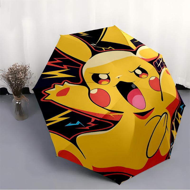 Pikachu Automatic Open Umbrella Compact Foldable Design, Durable Fabric for Casual Birthdays, Christmas s a0820095