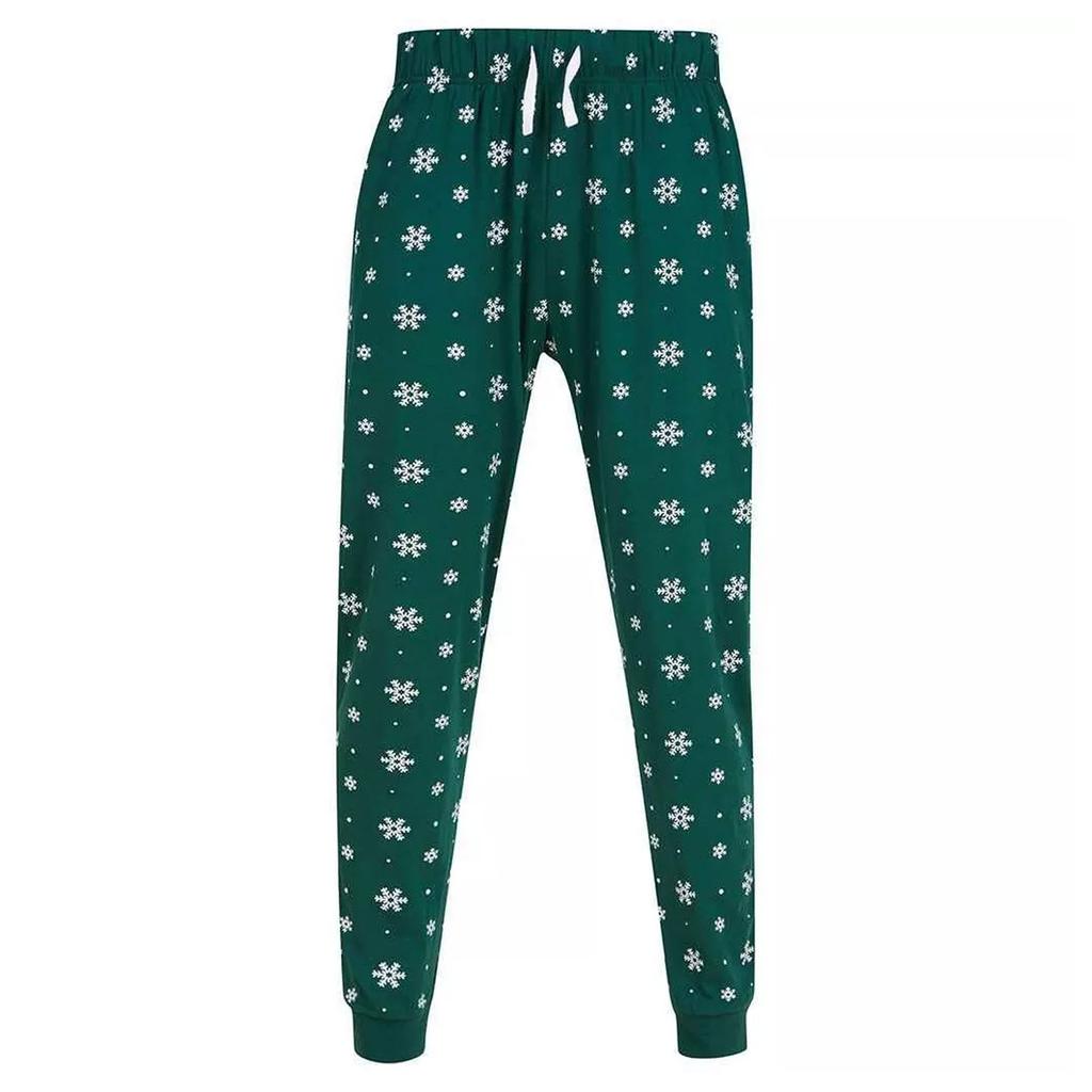 SF Men Unisex Adult Snowflake Cuffed Lounge Pants
