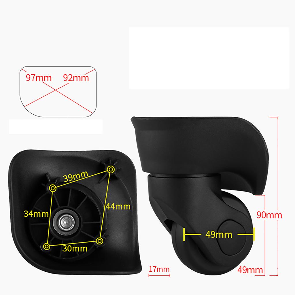 Easy Installation Luggage Replacement Wheels Suitcase Rotating Wheels