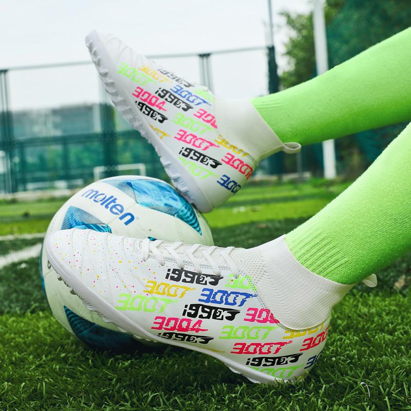 Мужские футбольные бутсы Сверхлегкие футбольные бутсы большого размера. Кроссовки для мальчиков. Нескользящие футбольные бутсы AG/TF. Ботильоны унисекс.