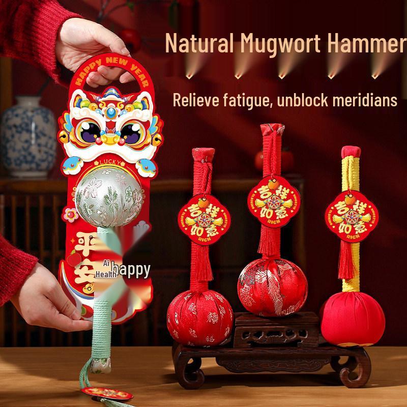 DIY Handmade Year of the Horse Mugwort Hammer Material Kit: Cultural Creative Craft Package