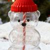 Yousheng Sippy Cup with Straw Christmas Bear Glass Cup Easy To Clean Drinking Cup for Kids Adults Large Capacity Homemade Beverage Container
