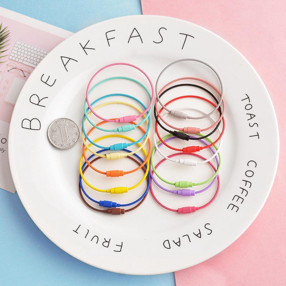 5/10 шт. веревка вращающийся винт DIY проволочное кольцо металлический материал брелок брелок пряжка