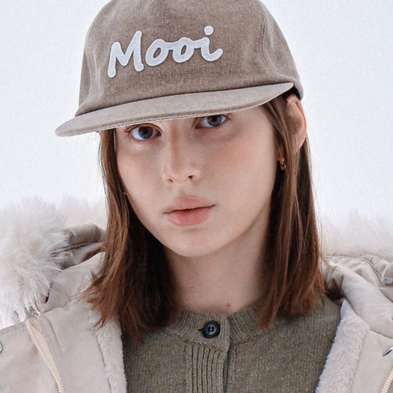 MooiHead Mooi Applique Pig Bio Ball Cap_Brown