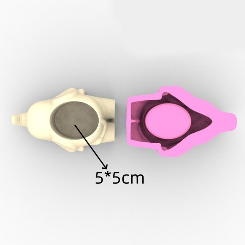 Форма для садовых горшков, форма для горшков для суккулентов, форма в виде животного, силиконовая форма для литья бетона для эпоксидной смолы и подставка для ручек