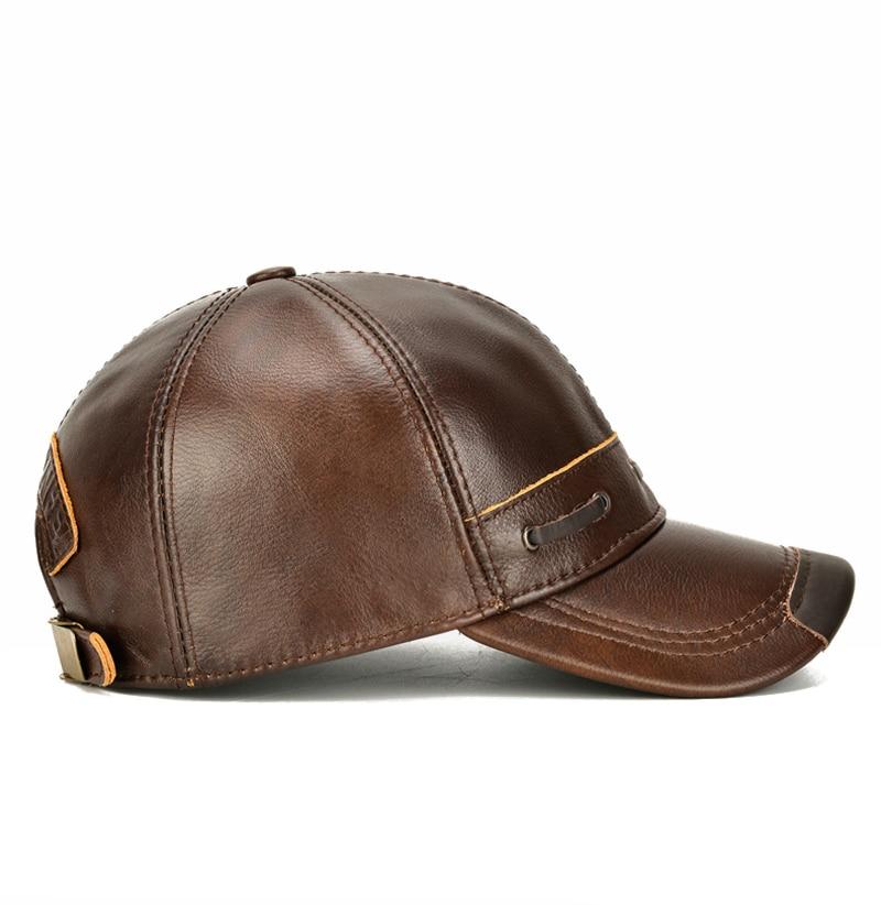 Northwood Зимние кепки из натуральной кожи Регулируемая мужская бейсболка Шапки из натуральной кожи Snapback