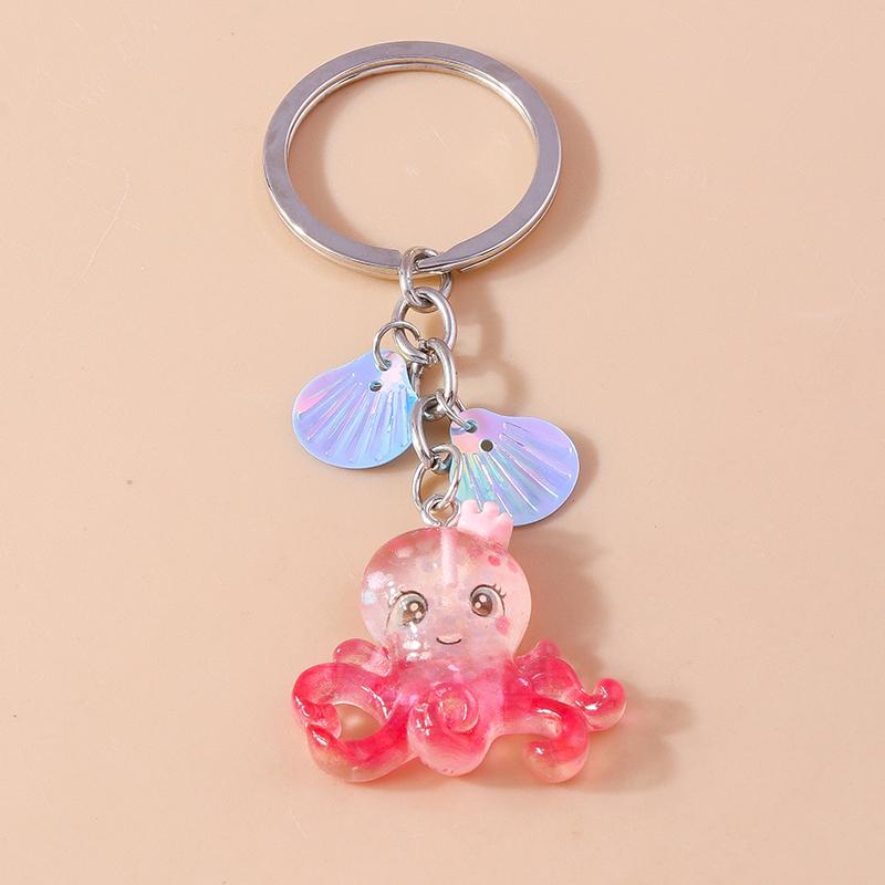 Fashion Summer Beach Starfish Keychain Women Girls Marine Life Key Ring Pendants for Handbag Decor DIY Handmade Jewelry Gifts