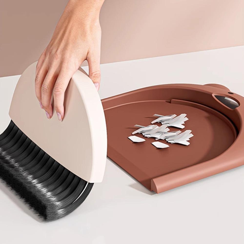 Набор метелка и совок с мишкой PP Маленький совок Милый настольный совок для мусора Бытовой