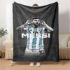 Football Messi Blanket Ultra-Soft Suitable for Seaside Office Bedding for All Occasions Playful Design Gifts For Family Or Friends