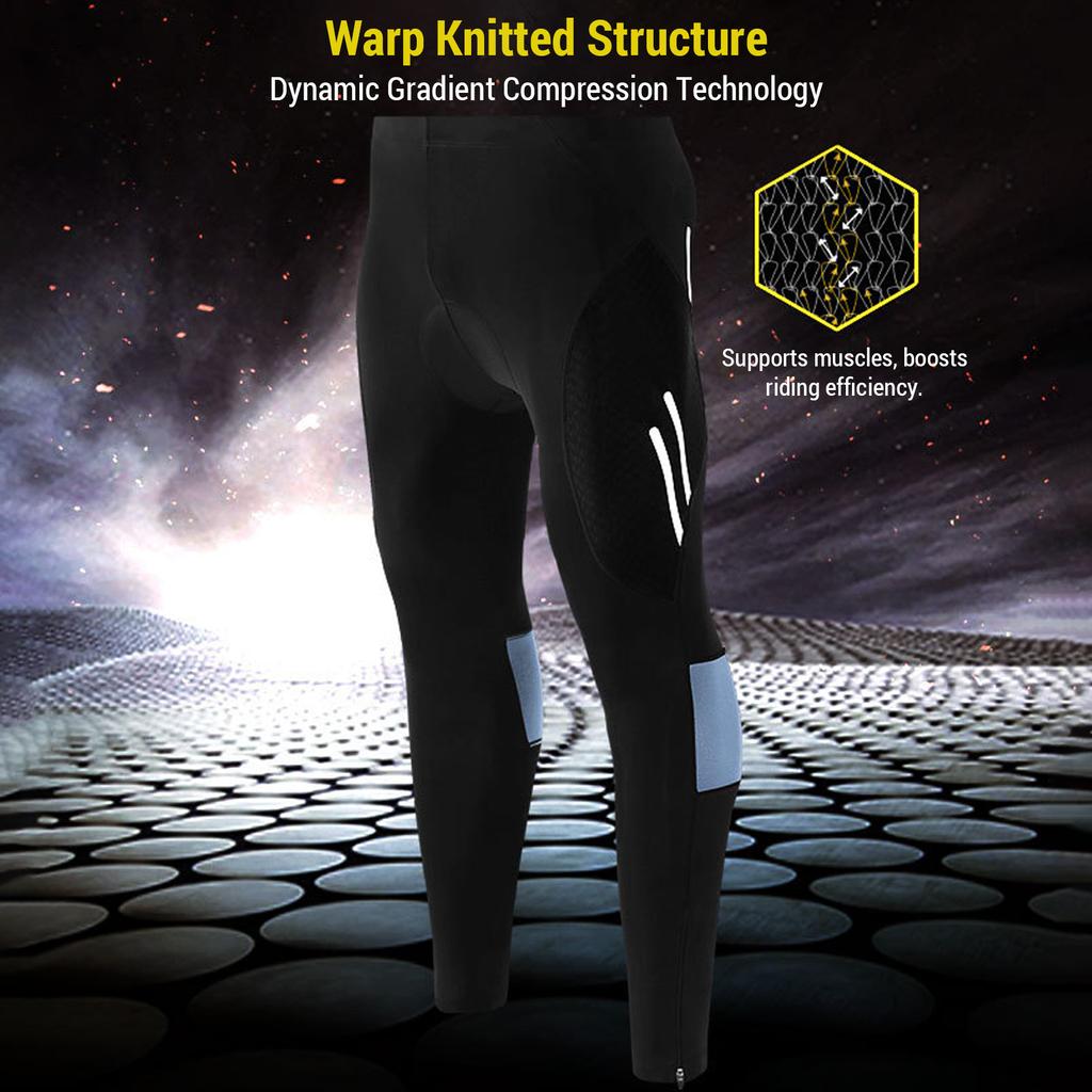 Riding Pants Men"s Mountain Bike Pants with 3D Silicone Cushion Reflective Breathable Gradient