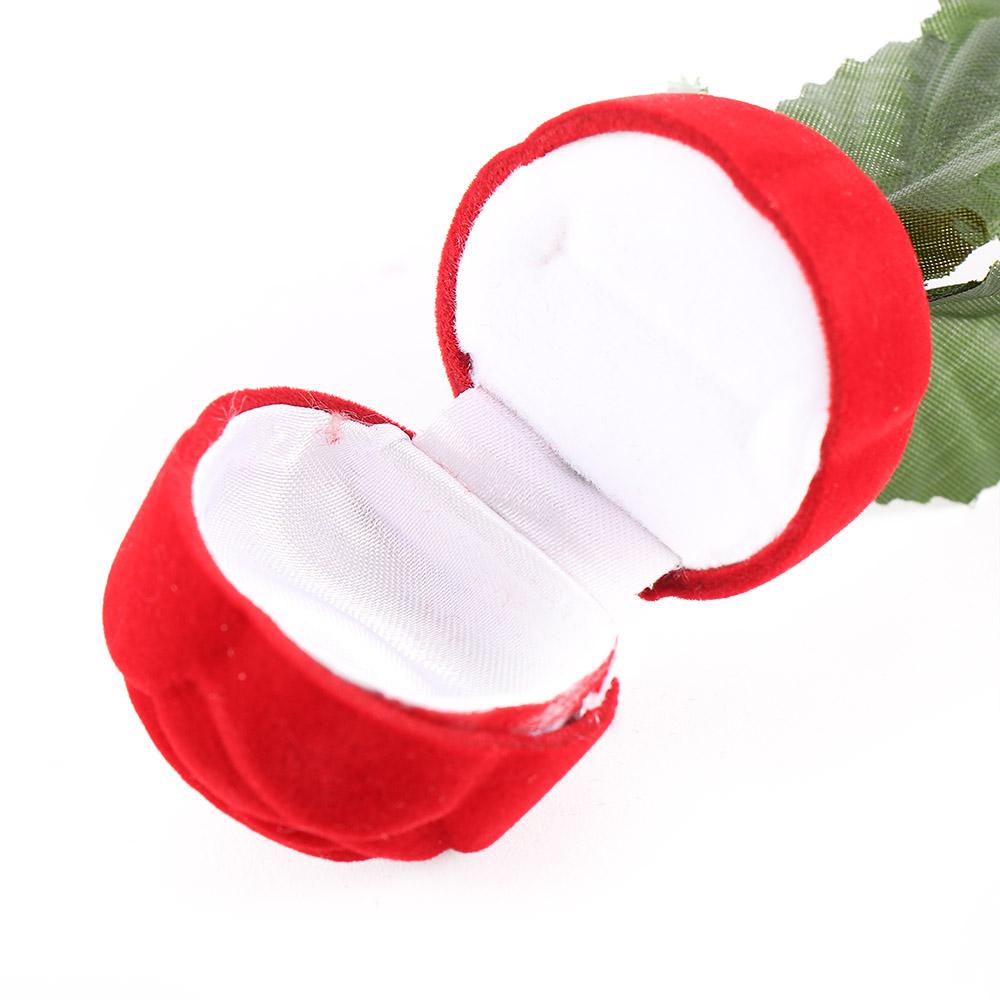 Romantic Storage Earring Engagement Pendant Red Velvet Necklace Wedding Ring Gift Jewelry Rose