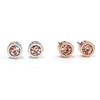 Women's Crystal Sparkle Peach Stud Earrings (15956926)