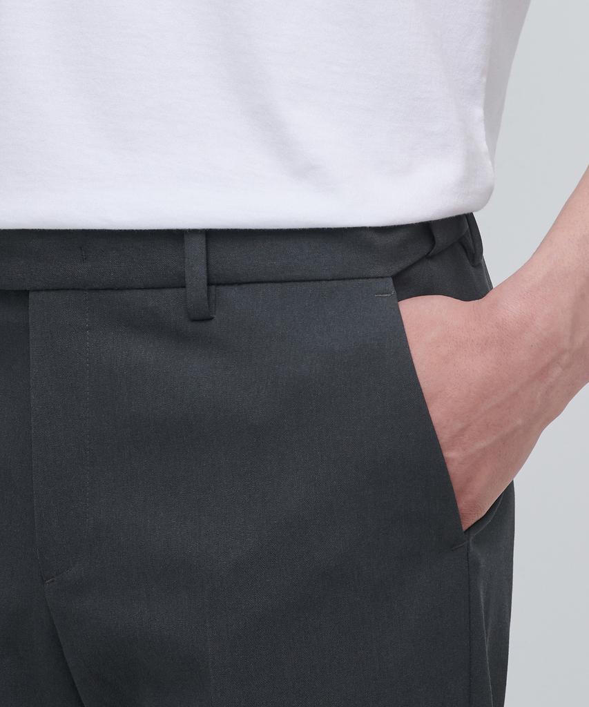 MUSINSA STANDARD Semi-Wide Slit Hidden Banding Slacks [Gray]