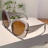 Стильные женские солнцезащитные очки оверсайз Новые очки с неправильной оправой для улицы для путешествий Модный дизайн Защищающие от УФ-лучей солнцезащитные очки