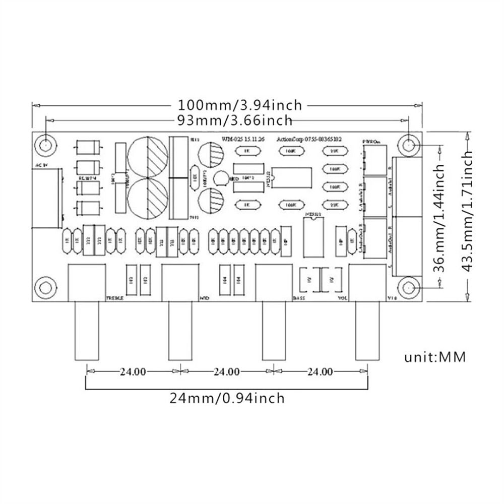 Amplifier Hifi Preamp Volume Tone Board Preamp Amplifier Board Control Board Kits Pre-Amplifier