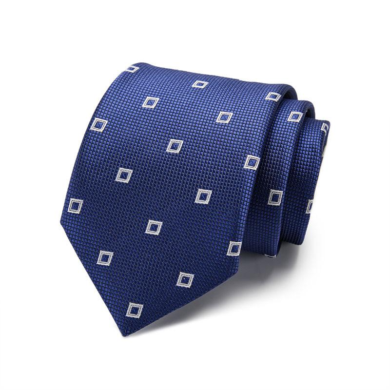 Мужской деловой галстук 7,5 см, напечатанный вручную, профессиональный галстук для собеседования, полосатый, мужской, жаккардовый, полиэстер