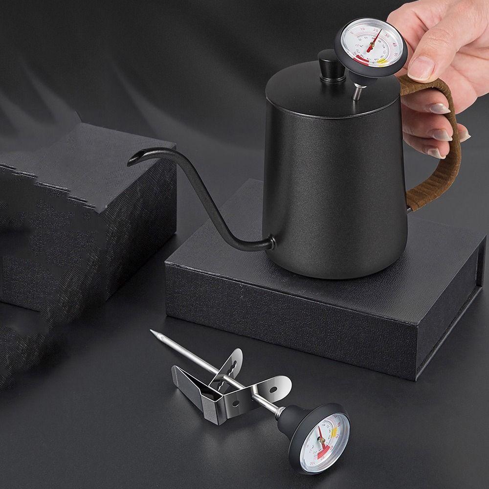 Stainless Steel Coffee Temperature Meter Clip-on Coffee Heat Measuring Tools  Home