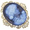 Cameo Brooch APA K14 Yellow Gold 13.0g Women Used