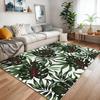 Cartoon Plant Print Area Rug for Living Room Bedroom Non-Slip Machine Washable Mat