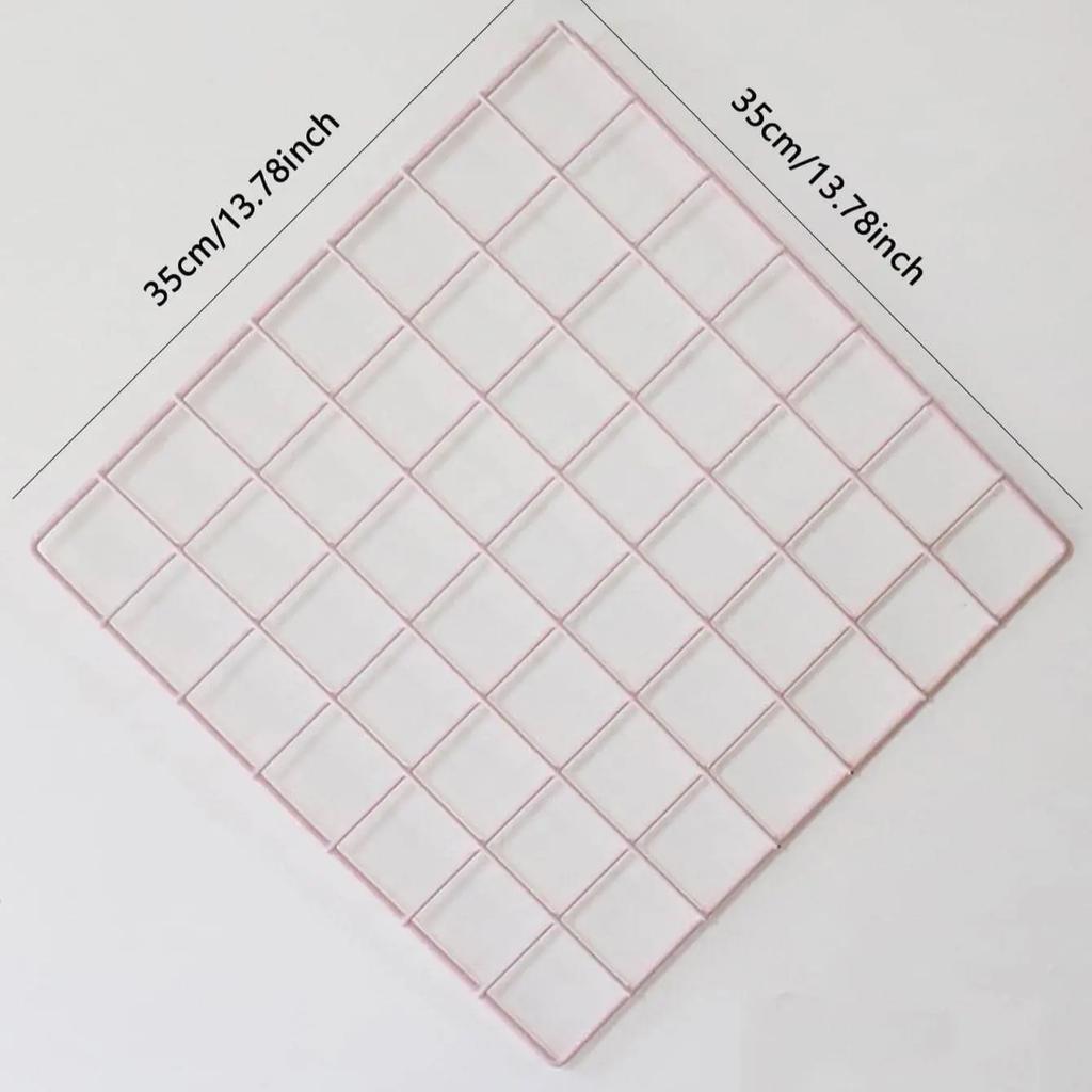 2pcs - Metal Photo Wall Grid Panel, Decorative Iron Painting Display Rack, Home Decoration and Art Hanging Frame, Photo Wall