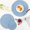 Необычный термостойкий декоративный цветной настольный плетеный коврик для чашки для питья, бытовой коврик для столовых приборов