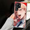Чехол C-Chainsaw Man Power Case для Samsung Galaxy S25 S24 S23 S22 Ultra Мягкая накладка на телефон S25 Edge S21 Plus S20 FE S10 + Черный чехол