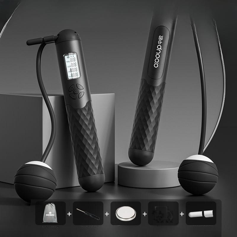 Беспроводная скакалка Электронный счетчик таймера для мужчин и женщин Фитнес-сжигание жира Спортивный мяч средней тяжести A6 Модель 5 Кнопочный счетчик