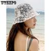 WTEMPO Lace Hollow Out Hat for Women Soft Lace Flower Wide Brim Sun Hats Floppy Summer Hat Dress Lace Ladies Beach Hat