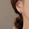 Настоящее серебро 925 пробы Циркон Элегантные серьги-гвоздики с изображением рыбы кои для женщин Вечеринка Классические Тонкие Ювелирные изделия Легкие Изысканные Аксессуары
