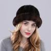 New Arrival Women Genuine Mink Fur Hat Fashion Luxury Handmade 100%Natural Mink Fur Cap Winter Lady Warm Real Fur Hat
