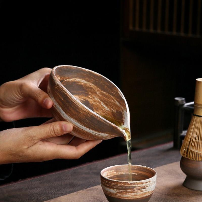 1 шт. Грубая керамика Матча Чаван Чаша Аксессуары Японская миска для смешивания матча Кухонные принадлежности Венчик для матча