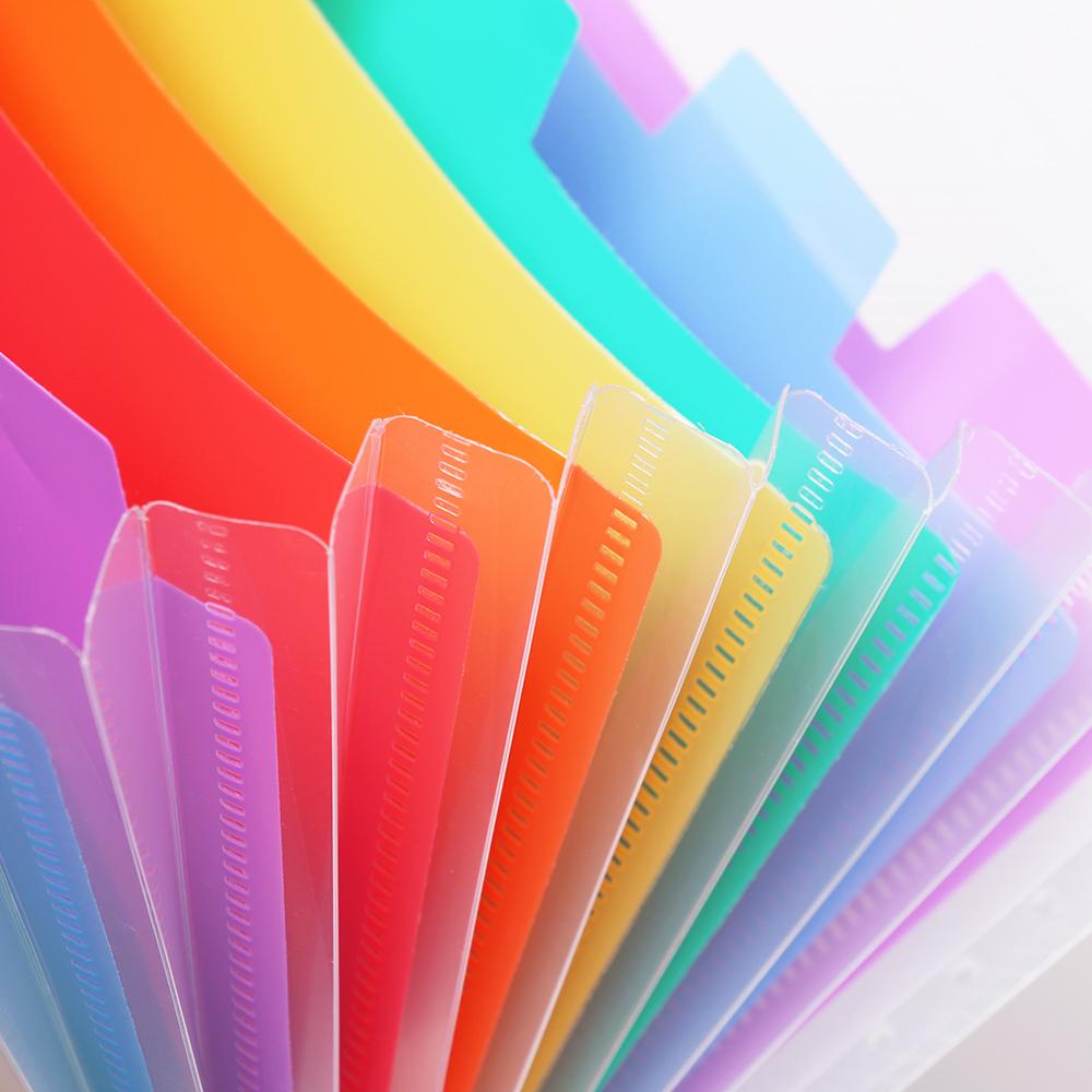 A6 School Plastic Expanding File Folder Paper Organizer 13 Pockets Document Bag