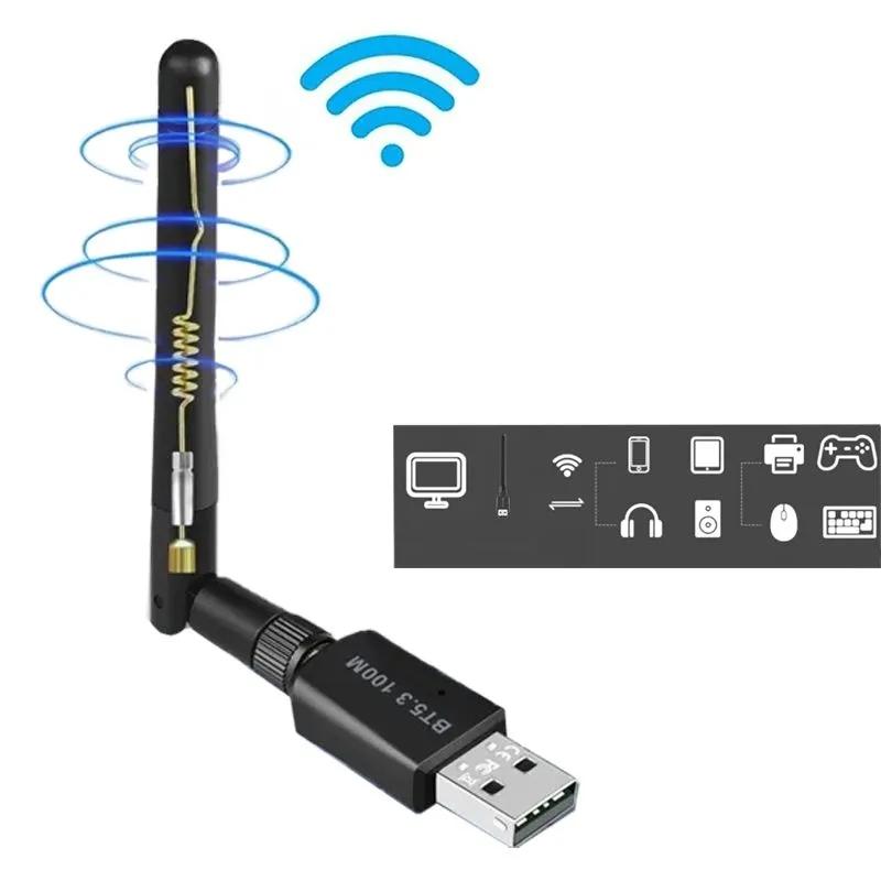 Беспроводная сеть 100 м USB Wi-Fi Адаптер Bluetooth 5.3 Беспроводной ключ EDR