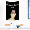 Wall Flag Creative Welcome To My Crib Flag Durable Easy Installation Wall Hanging Banner for Home Decoration