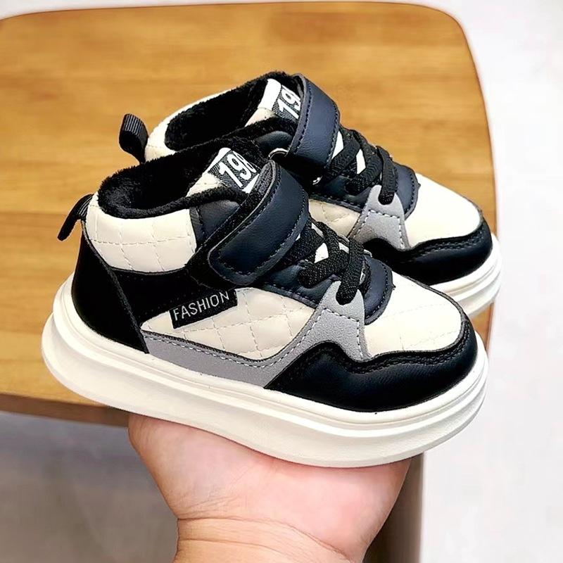 Новые зимние детские спортивные туфли с бархатом и хлопком для девочек, повседневные кроссовки для сноуборда, обувь для мальчиков, обувь для хлеба