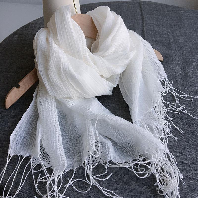 Чисто-белый хлопковый ажурный шарф, растительное крашение, синее крашение, тай-дай, ручное крашение, специальный белый шарф, обучающий, белая ткань-заготовка