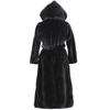 Autumn Winter Warm Jacket New Fashion FurCoats With Belt Woman Casual Loose Faux Fur Overcoat Jacket Long Hooded Mink Fur Coats