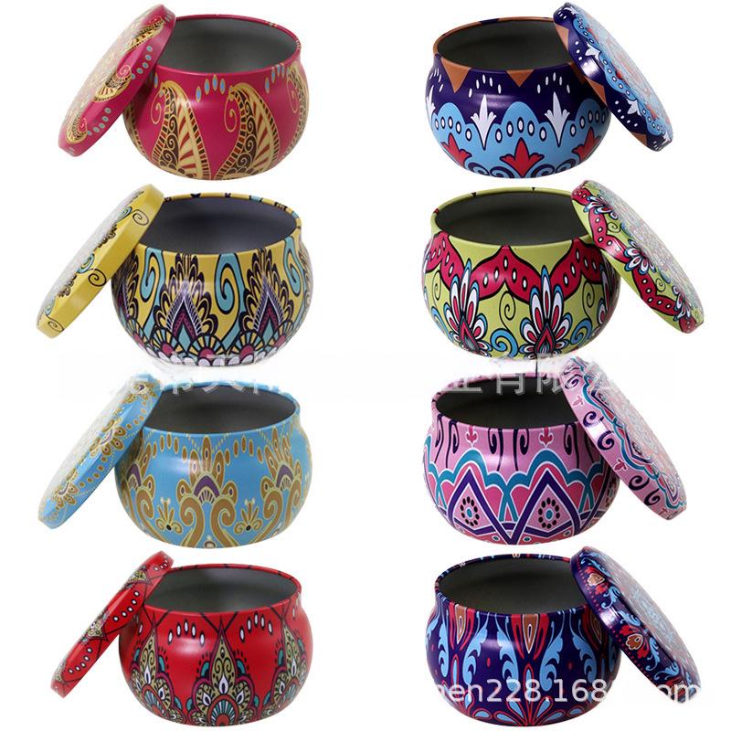 Round Metal Aromatherapy Candle and Candy Tinplate Boxes, Over 50 In Stock