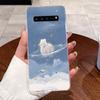Гелевый чехол для Samsung Galaxy S10 5G SM-G977B Fundas Прозрачный силиконовый мягкий ТПУ задняя крышка Милый кошка кролик сердце Защитный чехол