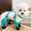 Подтяжки для собак соединенные с ботинками, Дождевые ботинки для собак, Водонепроницаемые ботиночки для щенков, Регулируемые защитные ботиночки для лап собак для прогулок на улице