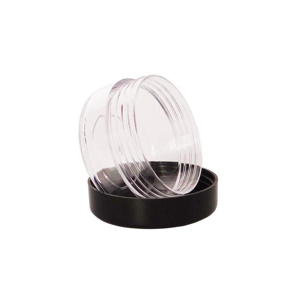 Wopanxye Кремовый контейнер 10 г Контейнер для крема Косметика Сменный контейнер Маленький круглый футляр для блеска для губ с черной крышкой Коробка для хранения небольших предметов Портативная